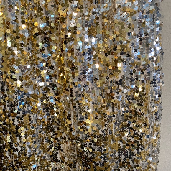 Way-In Creme & Sequin dress size S - Picture 3 of 4